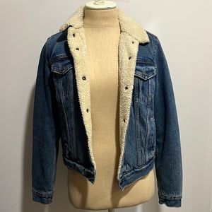 Levi's Blue Denim Sherpa-Lined Jean Jacket